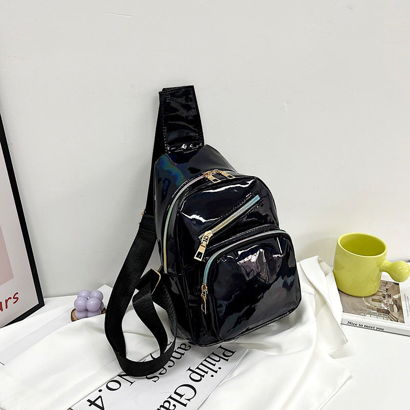 Wholesale New PVC Sports Messenger Laser Chest Bag